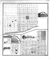 Plat of Bryon, Creston, Adeline, Ogle County 1872
